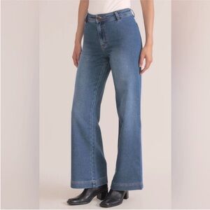 Z Supply Rilynn Wide Leg Trouser Jeans Vintage Indigo Size 27